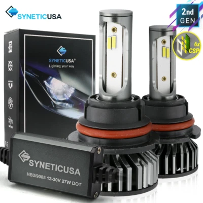 Syneticusa 9007 HB5 CSP Bombilla Faro LED 6000K Blanco Kit de haz alto/bajo Sin errores Foto 1 de 4