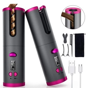Fezax Cordless Auto Hair Curler Automatic Curling Iron With LCD Display - Picture 1 of 7