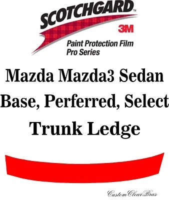 3M Paint Protection Pro Series 2019 2020 2021 2022 2023 2024 2025 Mazda3 Sedan - Image 1 of 3