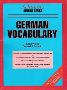 GERMAN VOCABULARY Schaum's Outline Series by Weiss and Schmitt  - (c)1986 - Picture 1 of 1