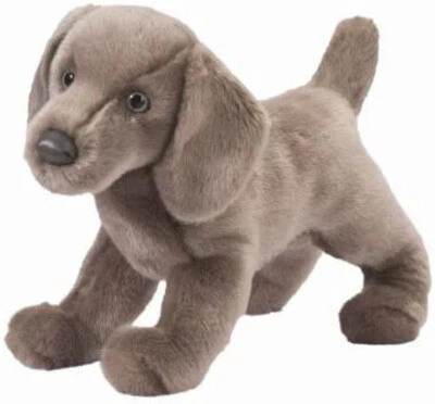 Cassie 16" Weimaraner Dog Stuffed Animal Douglas Plush Cuddle silver retriever - Image 1 of 4