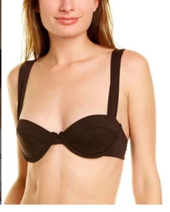 WeWoreWhat Women's Black Wide Strap Underwire Bikini Top XS - Picture 1 of 4