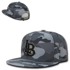Gray Camo Cal State Long Beach 49ers University NCAA Snapback Baseball Cap Hat