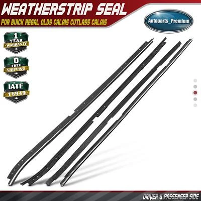 4Pcs Window Sweep Black Bead for Buick Regal 82-87 Olds Calais Cutlass Calais - Image 1 of 4