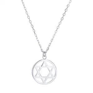 Star of David Kabbalah Pendant 925 Sterling Silver 18" Chain Necklace Boxed I75 - Picture 1 of 7