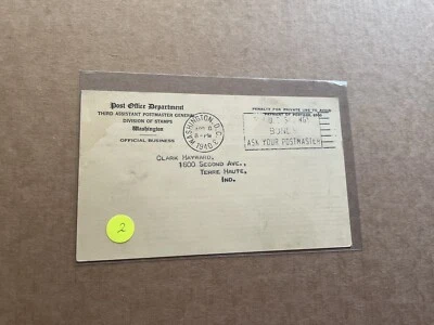 US 1940 Official Postal Card +New Issue Info (02) Famous American #879-883 - Image 1 of 2