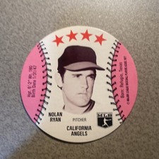 1977 MSA Chilly Willee Discs NOLAN RYAN California Angels MINT