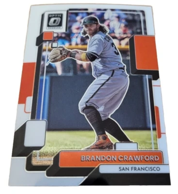 2022 Donruss Optic MLB Baseball Card 168 Brandon Crawford San Francisco Giants F - Image 1 of 2