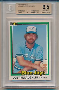 1981 Donruss Joey McLaughlin (#271) (Population of 1) BGS9.5 BGS - Picture 1 of 1