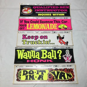 Vintage Spencers Bumper Sticker Lot Rear Enders From Sunrise Corp USA Made - Picture 1 of 11