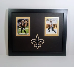 Drew Brees New Orleans Saints Display Framed 2 Card Football Plaque Panini - Picture 1 of 4