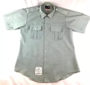 Flying Cross Mens Green Short Sleeve X Large Shirt Gusset Pockets Shoulder Tabs - Picture 1 of 6