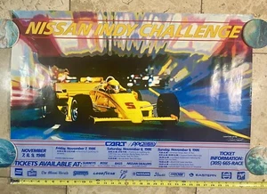 Original Vintage 1986 Promotional Poster NISSAN INDY CHALLENGE LaserColor Art - Picture 1 of 9
