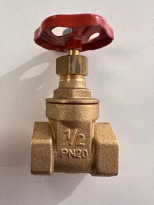 1/2" Threaded - PN 20 - Brass Globe Valve - New - made in Italy - Picture 1 of 4