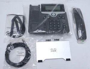 Téléphone IP Cisco CP-7821-K9 charbon de bois avec support chauffage et câbles neuf - Photo 1/9