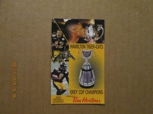CFL Hamilton Tiger-Cats Vintage Grey Cup Champions Circa 2000 Pocket Schedule - Picture 1 of 2