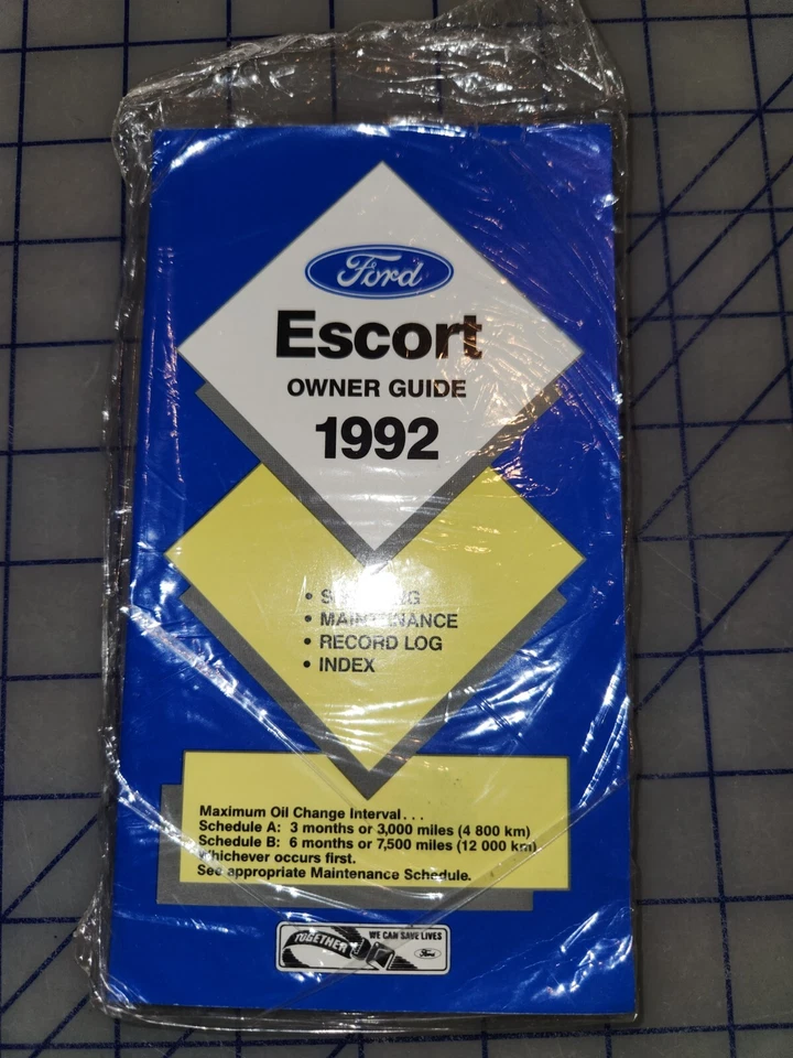 Ford Escort 1992 guía del propietario manual original nuevo en stock Foto 1 de 1