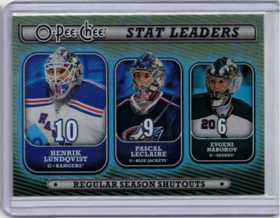 HENRIK LUNDQVIST LECLAIRE NABOKOV 08/09 OPC O-Pee-Chee Stats Leaders Shutouts #9 - Image 1 of 2