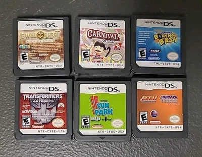 Lote de 6 juegos Nintendo Ds, juegos de carnaval, Jewel Quest, Transformers Autobots Foto 1 de 4