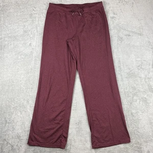 Quince Pants Womens Medium Burgundy Lounge Wide Leg Stretch Drawstring Soft - Picture 1 of 8