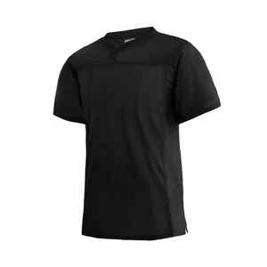 Blank Football Jersey Mesh Athletic Football Shirt Practice Sports Uniform Black - Picture 1 of 7