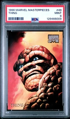 PSA 9 1996 Marvel Masterpieces #49 Thing MINT 16 Higher! - Image 1 of 2