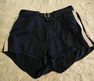 Vintage 1940er Fußball Wolle & Baumwolle gepolsterte Sportshorts Sportbekleidung Gr. 34 SIEHE - Bild 1 von 10