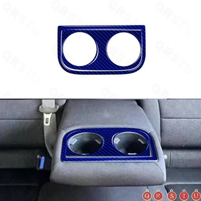 Cubierta de portavasos trasero de fibra de carbono azul para Subaru Outback Legacy 2015-2017 Foto 1 de 4