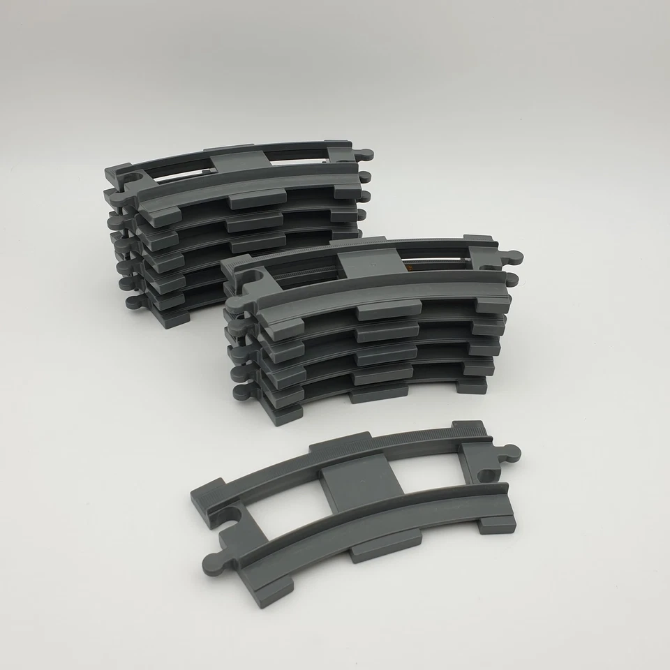 Lego® Duplo TREN 12 GRIS (DBG) FERROCARRIL Vía de Tren Curva (corto) Círculo - Imagen 1 de 1