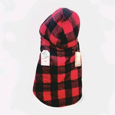 Woof & Whiskers Red and Black Plaid Dog Coat HOLIDAY Collection  - Image 1 of 4