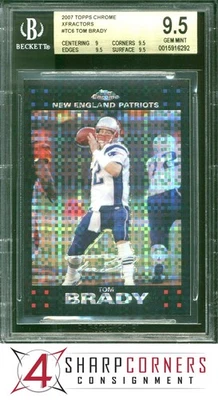 2007 TOPPS CHROME XFRACTOR #TC6 TOM BRADY PATRIOTS BGS 9.5 - Image 1 of 4