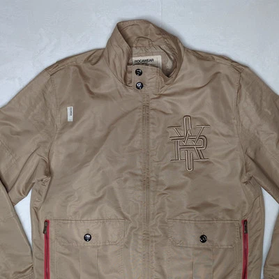 Rocawear Mens Vintage Full Zip Khaki Large Embroidered Logo Jacket XL Y2K Urban - Image 1 of 4