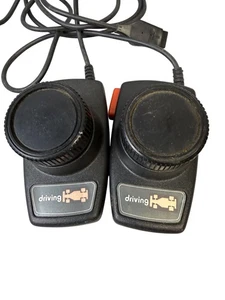 Vintage Atari 2600 CX-20 Driving Controllers Pair Indy 500 VCS Paddle Set OEM - Picture 1 of 9