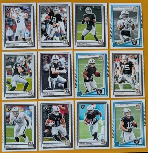 2025 Donruss NFL Team Set Las Vegas Raiders Brock Bowers Ashton Jeanty RC - Picture 1 of 5
