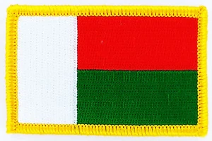 PARCHE Parche BANDERAS bandera Madagascar bandera madagascar bandera 7x4.5cm - Imagen 1 de 1