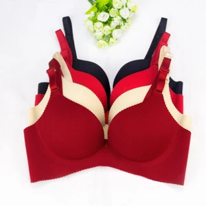 Dessous Ungefütterter BH Seamless Unterwäsche Kabellos Bralette Gepolstert Push Up BH ABC - Bild 1 von 24
