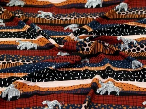 Zebra Collage Viscose Challis Fabric Minerva Exclusive - POD - per metre - Picture 1 of 6