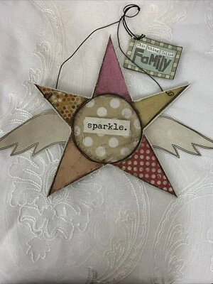 This Thing Called Family Sparkle Plaque Wall Art Laura McCarragher 2010 Demdaco - Image 1 of 4