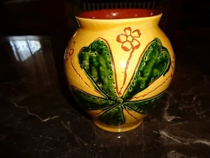 Jarrón decorado vintage Lester Breininger cerámica esmaltada Redware Sgrafitto, 1983 - Imagen 1 de 6