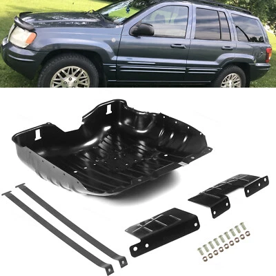 Skid Plate Cover w/ Straps Fit For 1999-2004 Jeep Grand Cherokee Fuel Tank Iron Foto 1 de 4