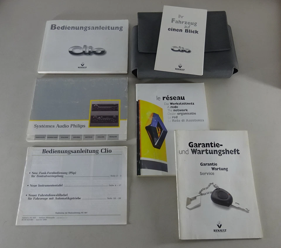 Carpeta De Documentos + Manual De Operación Renault CLIO De 1998 - Imagen 1 de 1