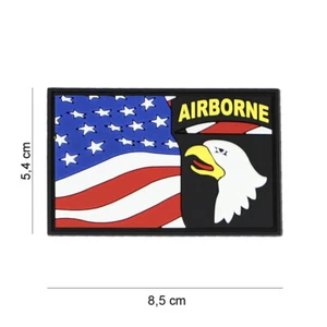 Patch 3D PVC 101 st Airborne USA  Flag  Hook and Loop WWII - Picture 1 of 1