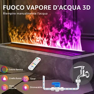 Camino elettrico a vapore acqueo con effetti fiamma multicolore, telecomando. - Bild 1 von 96