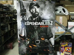 Expendables 2 Chuck Norris Booker Original Movie Theater Lobby Display Poster - Picture 1 of 5