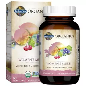 Organic Women's Multivitamin 60 Count Vegan Energy Beauty Skin Health - Picture 1 of 9