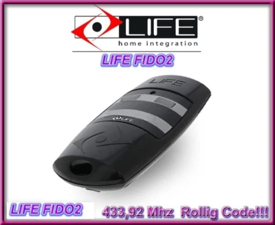 LIFE FIDO2  Fernbedienung Frequenz: 433,92 MHz, 1AT0090002, Remote Control - Bild 1 von 2