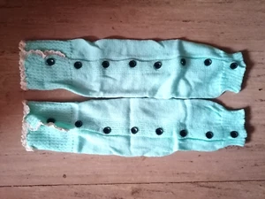 Damen Beinstulpen Lang Beinwärmer Winter Strick Legwarmer Strümpfe Socken TÜRKIS - Bild 1 von 2