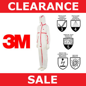 3M 4565M Type 4 5 6 Disposable Protective Chemical Coverall Overall - Medium