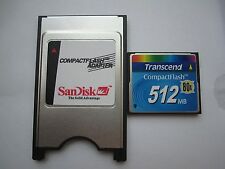 Transcend 512MB 80X Compact Flash +ATA PC card PCMCIA Adapter JANOME Machines