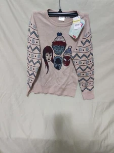Disney 100 Holiday Boys Marvel Hulk Spiderman Christmas Sweater Size Small NWT - Picture 1 of 3